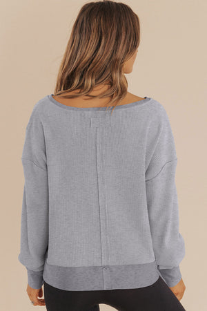 Octavia Drop Shoulder Solid Sweatshirt