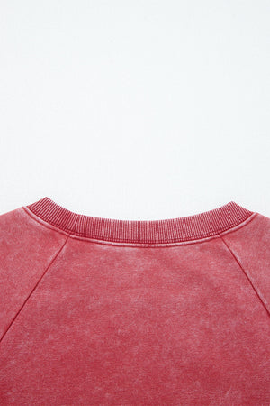 Liberty Raw Hem Crop Sweatshirt