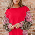 Milan Patchwork Sleeve Colorblock Sweatshirt