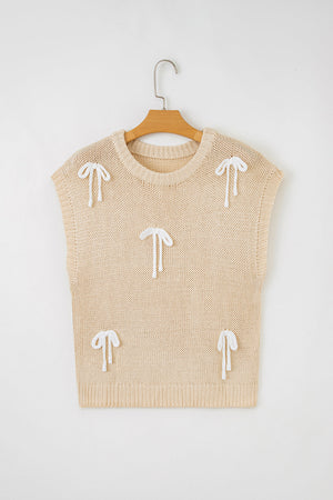 Giselle applique Cap Sleeve Sweater