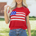 Emely Graphic Short Sleeve Sweater
