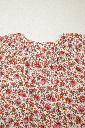 Carter Notched Puff Sleeve Blouse
