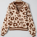 June Printed Knit Casual Sweater