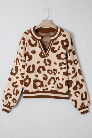June Printed Knit Casual Sweater