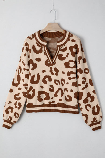 June Printed Knit Casual Sweater