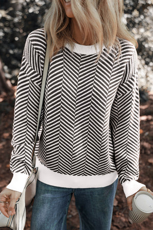 Evelyn Edge Drop Shoulder Sweater