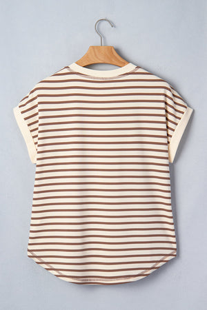 Keira Stripe Half T Shirt