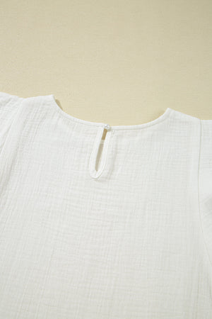 Cecelia Ruffled Flutter Sleeve Blouse