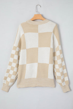 Abigail Print Drop Shoulder Sweater