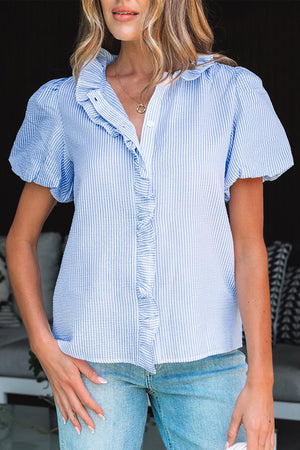 Monica Short Bubble Sleeve Shirt