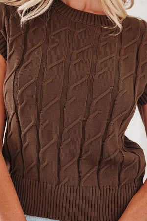 Lyrajira Texture Short Sleeve Sweater