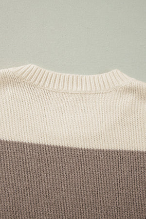 Livia Colorblock Loose Pullover Sweater