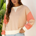 Jolene Block Textured Patchwork Pullover