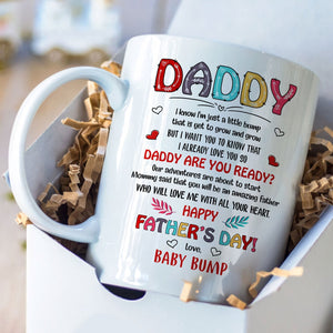 Daddy I Know I'm Just A Little Bump Floral Happy Father's Day Mug