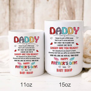 Daddy I Know I'm Just A Little Bump Floral Happy Father's Day Mug