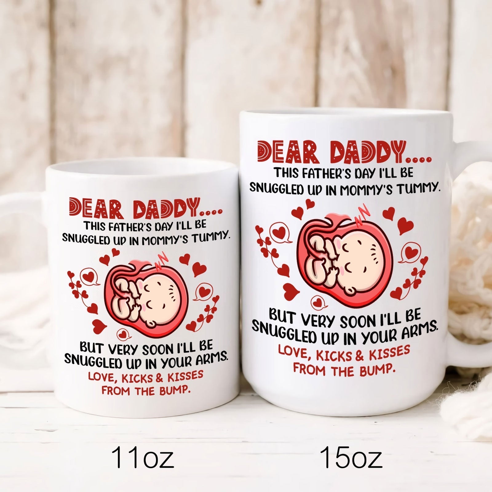 Snuggled Up In Mommy's Tummy Mug Father's Day Gift For Expecting Dad