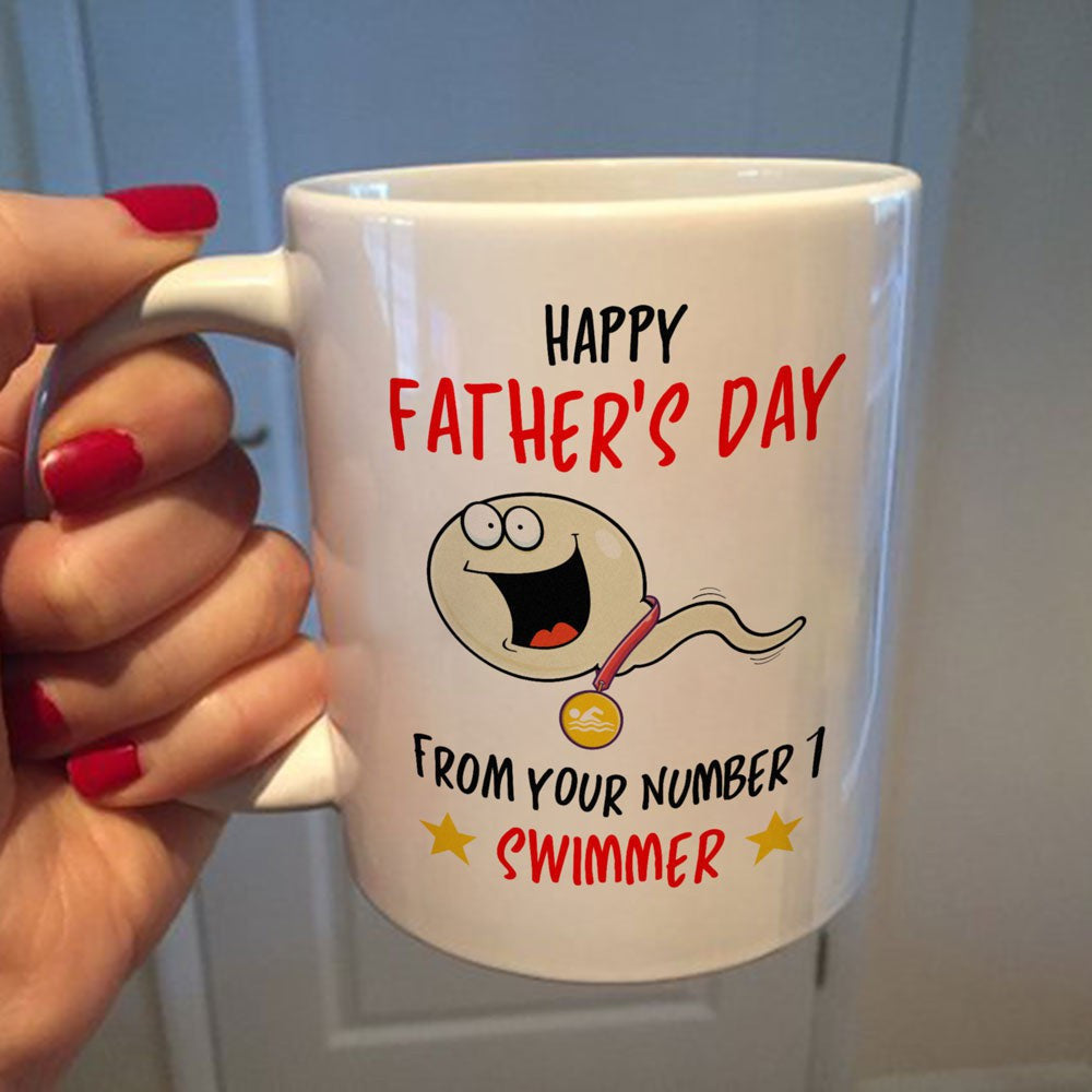 Number 1 Swimmer Mug - Funny Father's Day Gift For Dad