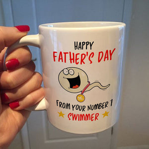 Number 1 Swimmer Mug - Funny Father's Day Gift For Dad