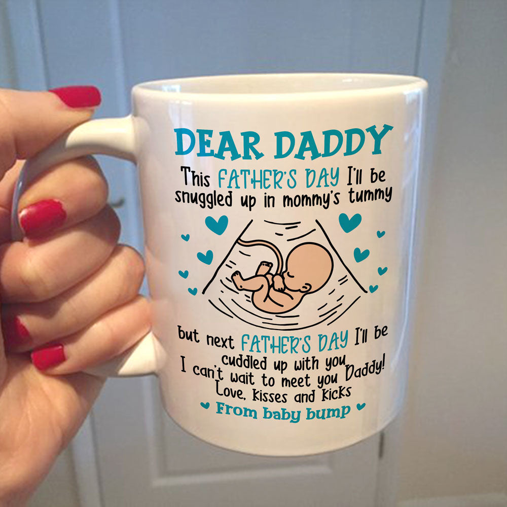 Can't Wait To Meet Daddy Mug Father's Day Gift For Dad To Be