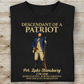 Custom Name Descendant of a Patriot Dark Shirt | Personalized 250 Years USA Sweatshirt | Patriotic Tee 684383