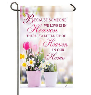 Heaven In Our Home Garden or Cemetery Flag