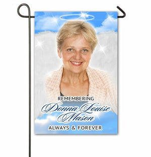 Heavenlies Personalized Memorial Garden Flag