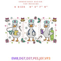 Nurse Christmas Goose Embroidery File
