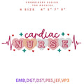 Nurse Valentine Heart Machine Embroidery File