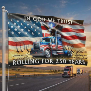 250 Years Rolling American Flag, Truck Driver Christ Gift, 1776-2026 Patriotic Semiquincentennial Decor TH10 169789