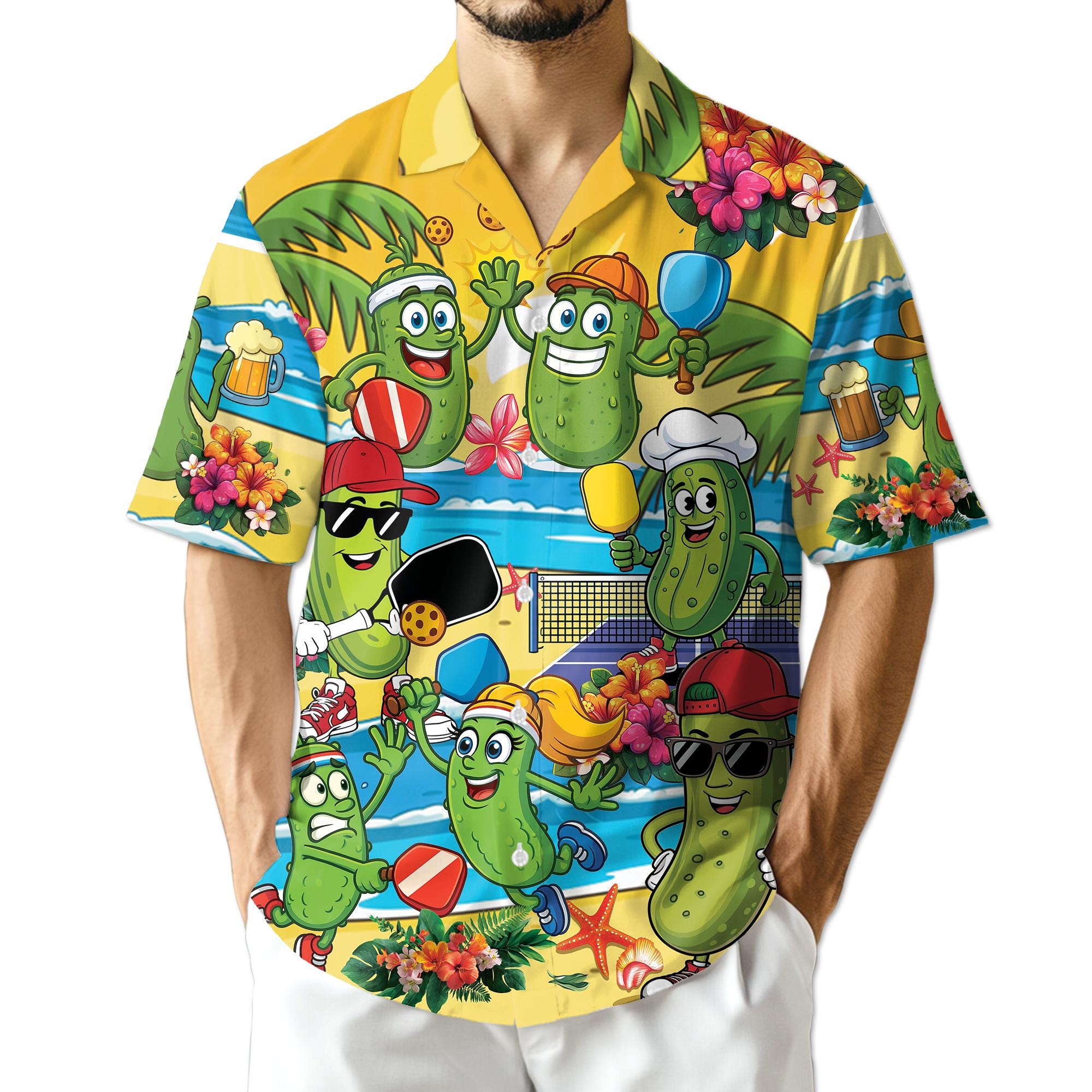 There’s No Sorry In Pickleball Hawaiian Shirt, Funny Pickleball Aloha Shirt, Unisex Summer Outfit, Sports Beach Shirt