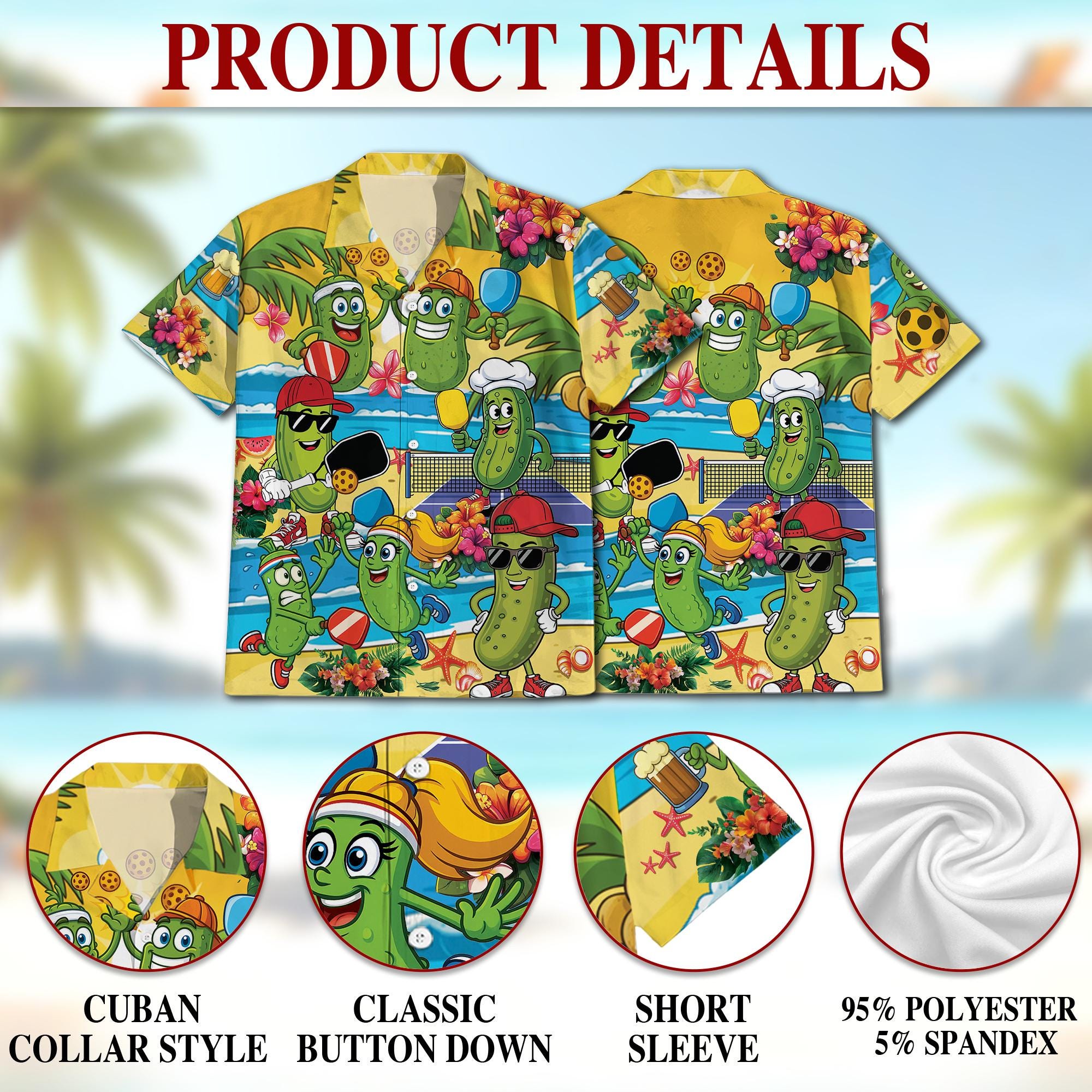There’s No Sorry In Pickleball Hawaiian Shirt, Funny Pickleball Aloha Shirt, Unisex Summer Outfit, Sports Beach Shirt