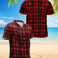 Red Black Plaid Hawaiian Shirt, Checkered Aloha Shirt for Men Women, Classic Lumberjack Summer Button-Up Top, S-5XL