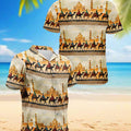 Desert Camel Hawaiian Shirt, Arabian Desert Aloha Shirt for Men Women, Camel Pattern Tropical Button-Up Summer Top, S-5XL