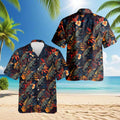 Amazing Iguanas Hawaiian Shirt, Tropical Lizard Aloha Shirt for Men Women, Colorful Reptile Print Button-Up Summer Vacation Top, Sizes S–5XL