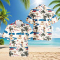 Goldendoodle Beach Hawaiian Shirt, Cute Dog Summer Aloha Shirt, Doodle Lover Button Down, Vacation Casual Outfit Gift, S-5XL
