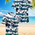 Wrestling Hawaiian Shirt, White Palm Aloha Shirt, Wrestling Fan Button Down, Tropical Summer Beach Casual Outfit, S-5XL
