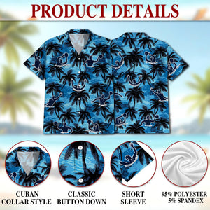 Water Tropical Coconut Tree Hawaiian Shirt, Sporty Beach Aloha Shirt, Water Sports Hawaiian Shirt, Summer Vacation Unisex Shirt S–5XL