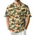 Helicopter Hawaiian Shirt for Men, Tropical Pilot Aloha Shirt, Island Military Chopper Print, Beach Vacation Button Up