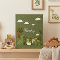 Dinosaur Baby Photo Album, Personalized Hand Embroidered Baby Memory Book, Custom Dino Nursery Keepsake Gift
