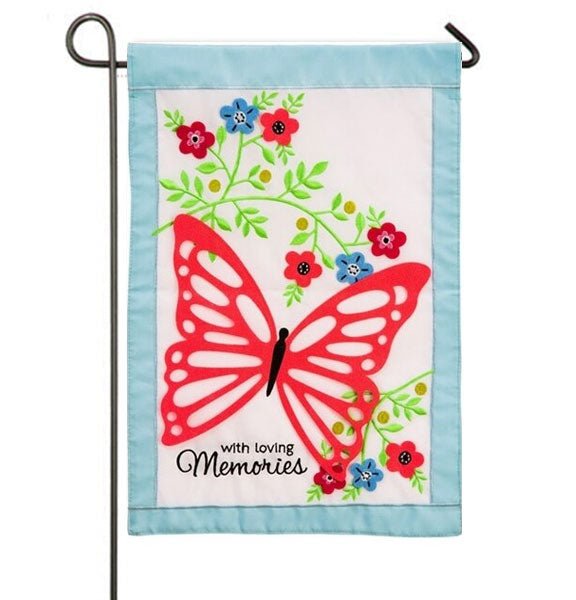 In Loving Memories Appliqué Memorial Garden Flag