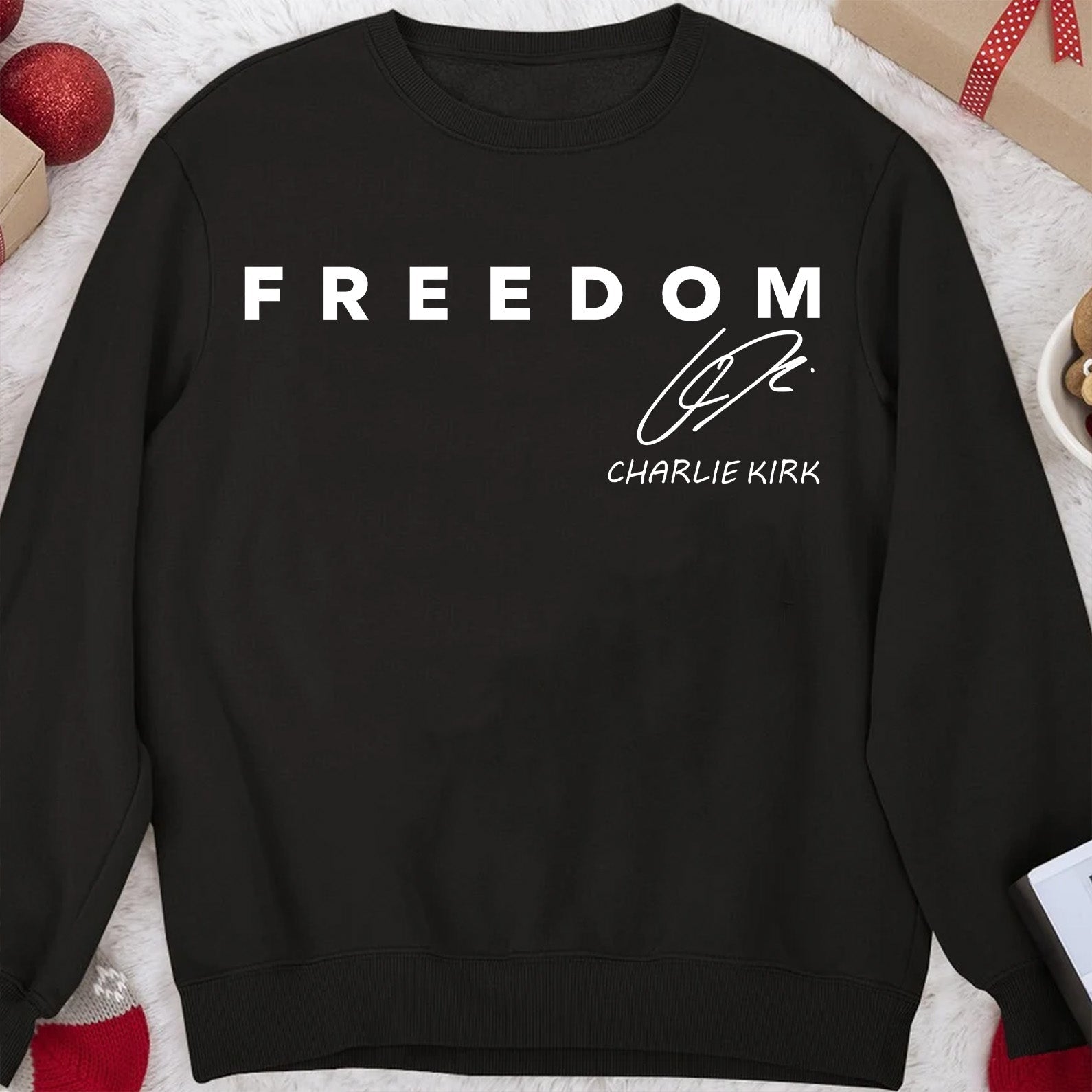 Red Freedom Shirt | Charlie Kirk Red Shirt | We Wear Red Charlie Kirk Birthday October 14 Sweatshirt 683069