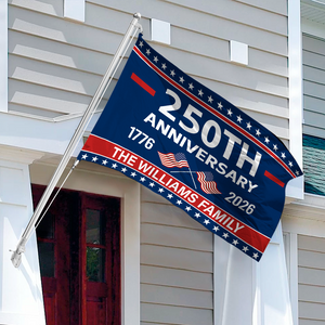 Custom Family Name 250th Anniversary 1776-2026 House Flag HA75 921142