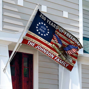 Custom Family Name USA 250 Years of Freedom House Flag HO82 901602