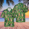 Custom Photo St. Patrick’s Day Clovers Hawaiian Shirt | Personalized Shamrock AOP Hawaiian Shirt 684313
