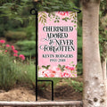 Personalized Cherished Memorial Garden or Cemetery Flag