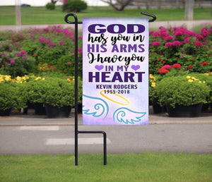 Personalized God Has You Memorial Garden or Cemetery Flag