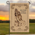 Personalized Praying Hand Garden or Cemetery Flag