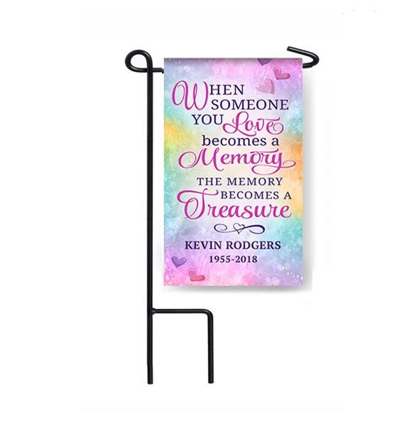 Personalized Someone You Love Memorial Garden or Cemetery Flag