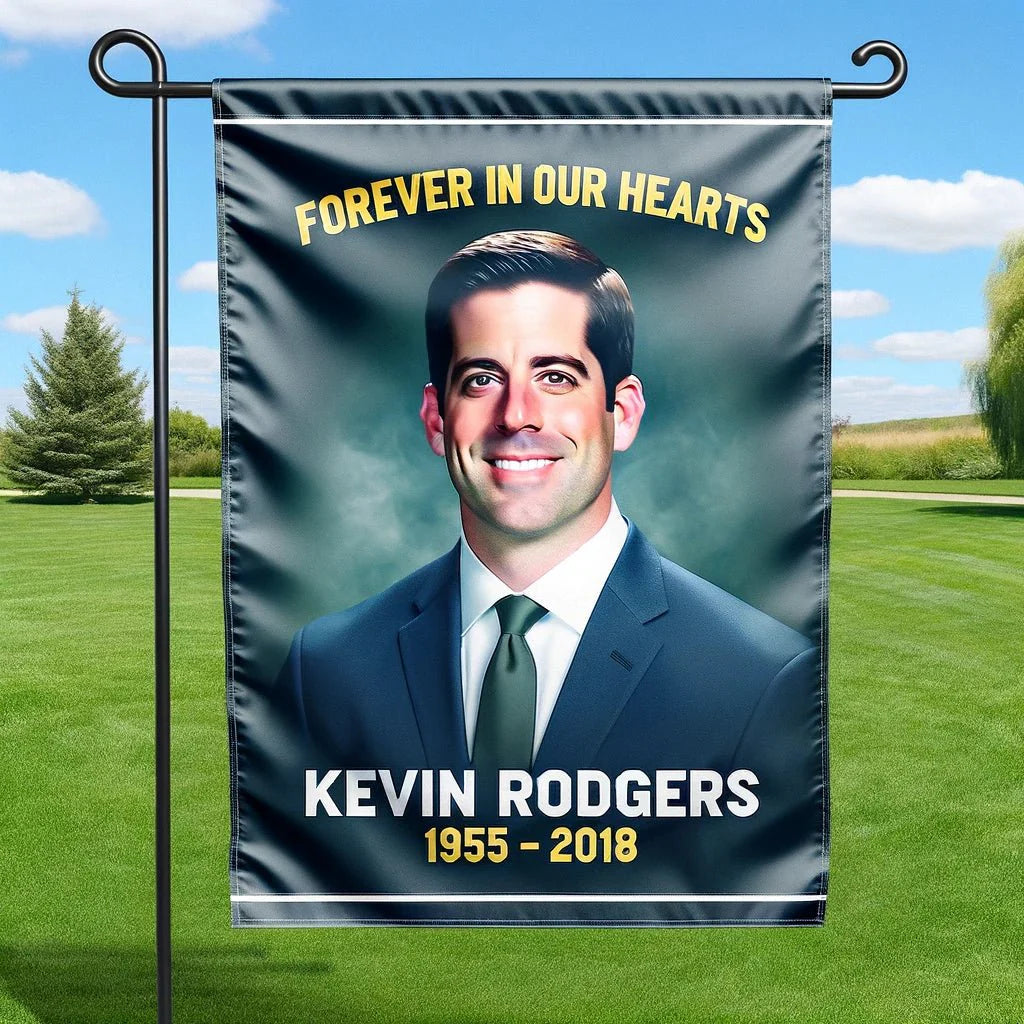 Simple Personalized Memorial Garden Flag