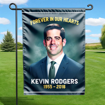 Simple Personalized Memorial Garden Flag